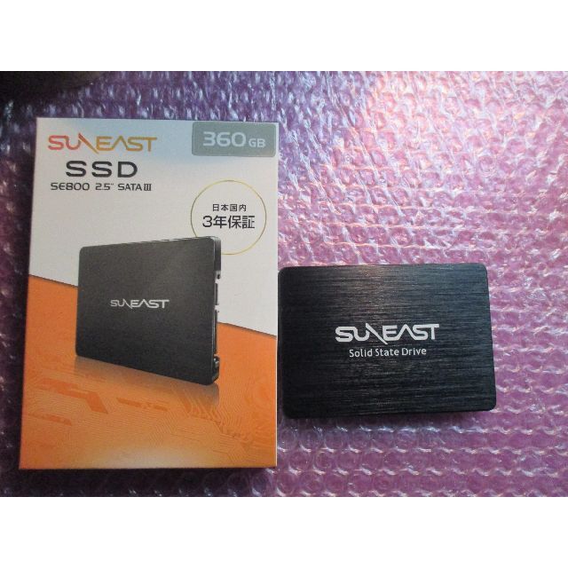 2.5インチSSD・360GB（使用時間三時間