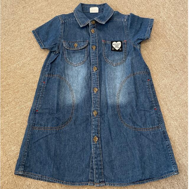 BREEZE(ブリーズ)のBREEZE デニム風ワンピ　110 キッズ/ベビー/マタニティのキッズ服女の子用(90cm~)(ワンピース)の商品写真