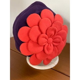 ★人気ブランドShokoのお花ベレー＆保護バッグ(ハンチング/ベレー帽)