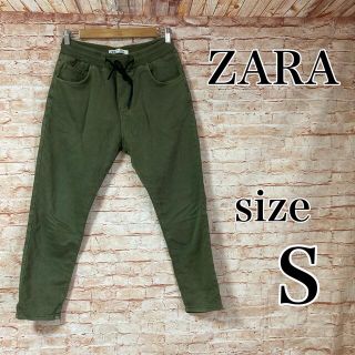 ザラ(ZARA)のザラ ZARA パンツ テーパード デニム調 ロング カジュアル シンプル S(デニム/ジーンズ)