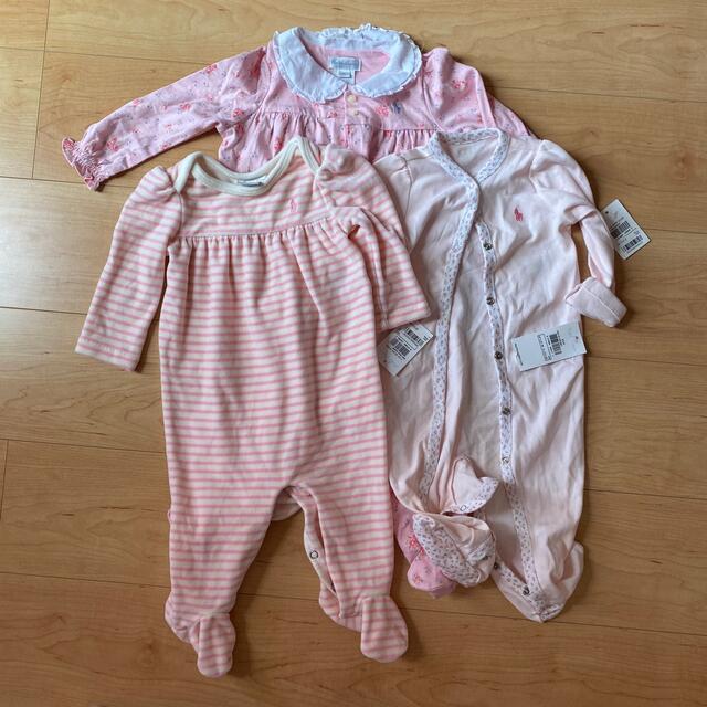 POLO RALPH LAUREN(ポロラルフローレン)のラルフローレンロンパース6M2枚、9M1枚セット キッズ/ベビー/マタニティのベビー服(~85cm)(ロンパース)の商品写真