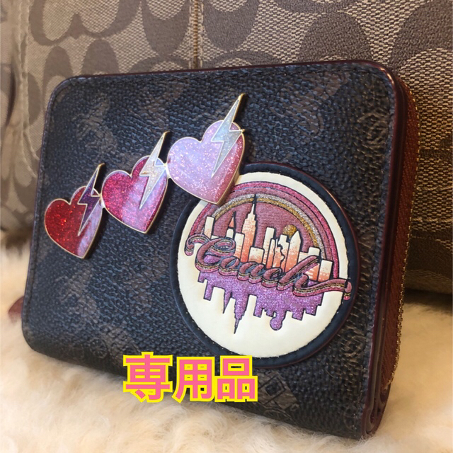 COACH(コーチ)の超美品本物コーチcoach高級レザー二つ折り財布☆お買い得品他1点 レディースのファッション小物(財布)の商品写真