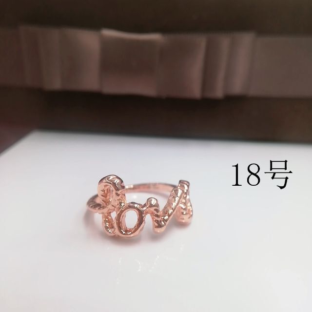 tt18021閉店セールリング18号リングピンクゴールド色ファッションリング レディースのアクセサリー(リング(指輪))の商品写真