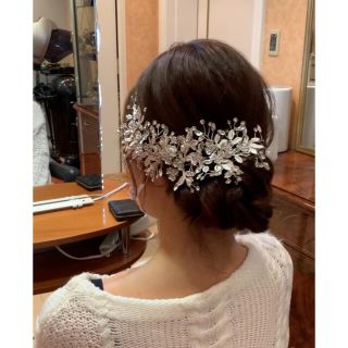 ウェディング　ヘッドドレス(バレッタ/ヘアクリップ)