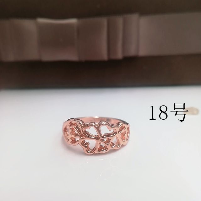 tt18024閉店セールリング18号リングピンクゴールド色ファッションリング レディースのアクセサリー(リング(指輪))の商品写真