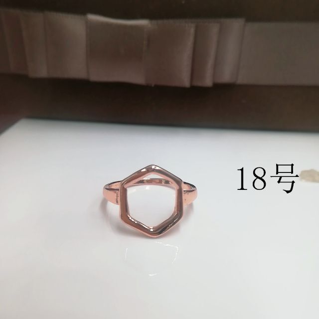 tt18025閉店セールリング18号リングピンクゴールド色ファッションリング レディースのアクセサリー(リング(指輪))の商品写真