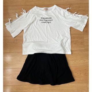 デビロック(DEVILOCK)の女の子　半袖トップス　Tシャツ　スカート（スカッツ）2点セット(スカート)