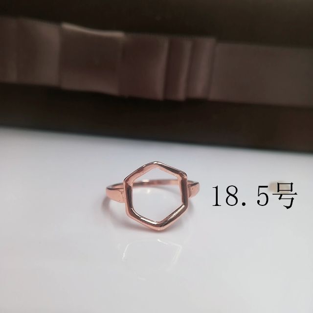 tt18031閉店セールリング18.5号リングピンクゴールド色ファッションリング レディースのアクセサリー(リング(指輪))の商品写真