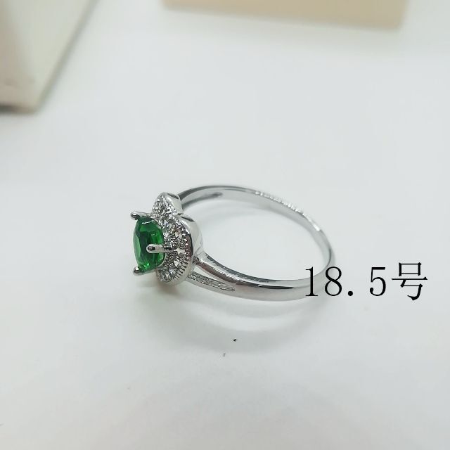 tt18032閉店セールリング18.5号リング華麗優雅czエメラルドリング レディースのアクセサリー(リング(指輪))の商品写真