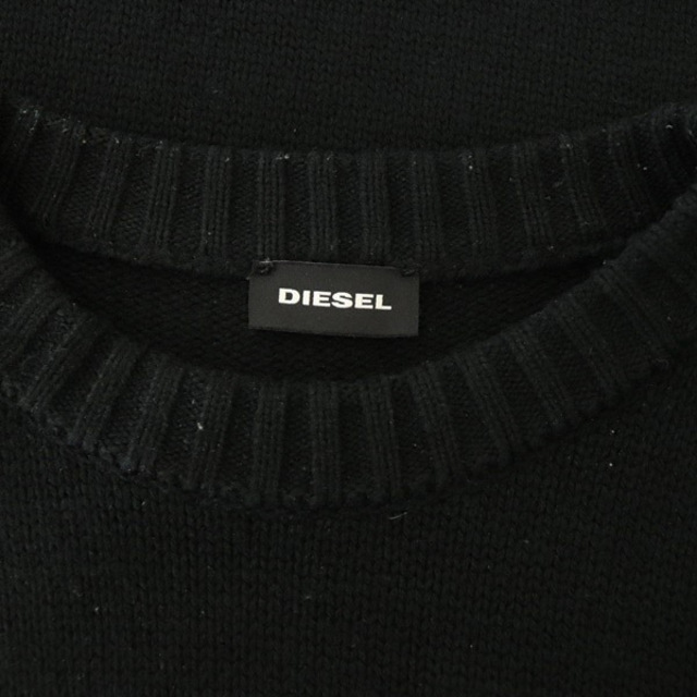 DIESEL(ディーゼル)のディーゼル DIESEL ボックスロゴニット セーター 長袖 黒 ブラック メンズのトップス(ニット/セーター)の商品写真
