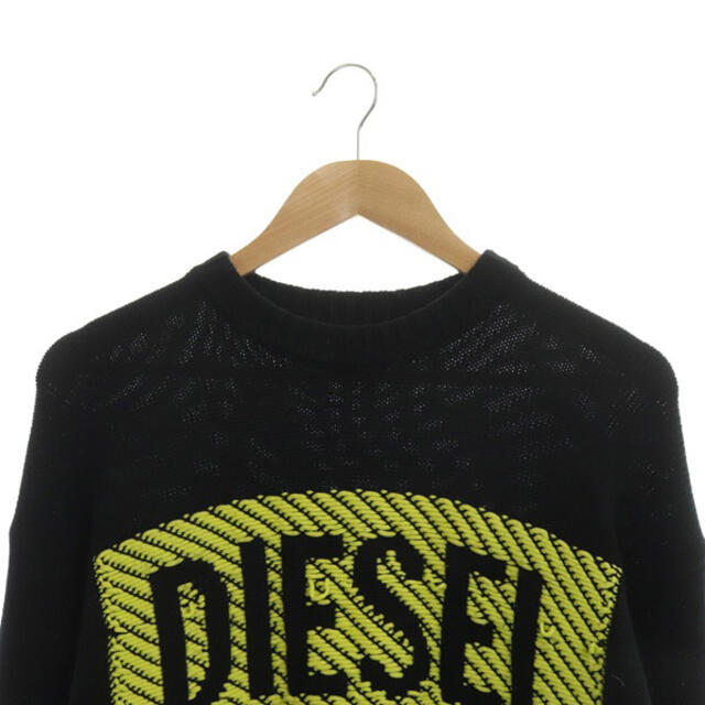 DIESEL(ディーゼル)のディーゼル DIESEL ボックスロゴニット セーター 長袖 黒 ブラック メンズのトップス(ニット/セーター)の商品写真