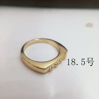 tt18037閉店セールリング18.5号リングゴールド色ファッションリング(リング(指輪))