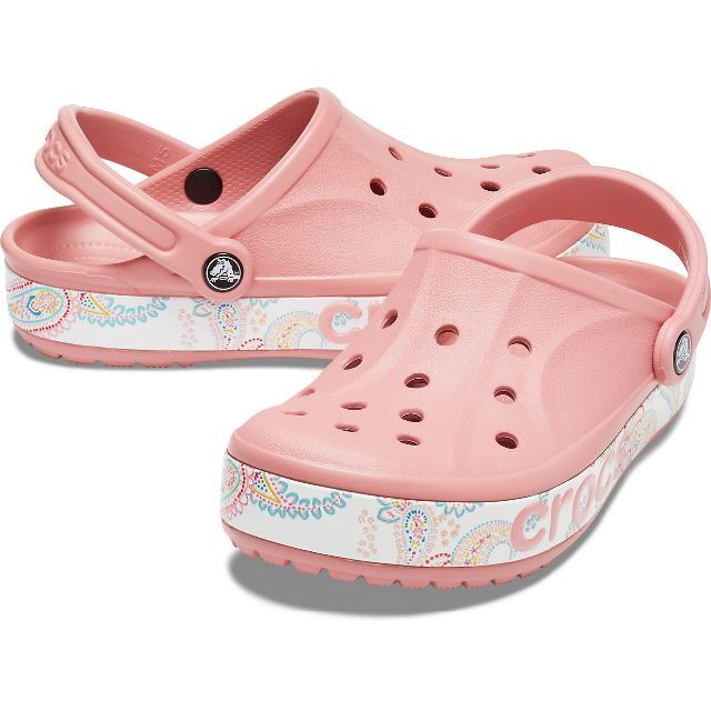 crocs(クロックス)の23cm クロックス バヤバンド バンダナ プリンテッド クロッグ ピンク系 レディースの靴/シューズ(サンダル)の商品写真