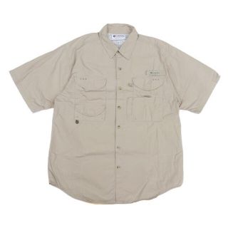 コロンビア(Columbia)の90s コロンビア PFG 半袖シャツ アウトドア カーキ(シャツ)