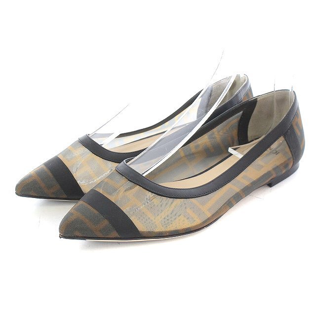 FENDI ズッカ柄 ローヒールパンプスsize37 - ミュール FENDI ズッカ柄 ローヒールパンプスsize37 - ミュール