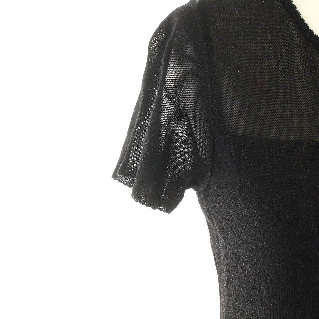 Ballsey(ボールジィ)のボールジー BALLSEY トゥモローランド ニット カットソー 半袖 無地 黒 レディースのトップス(ニット/セーター)の商品写真