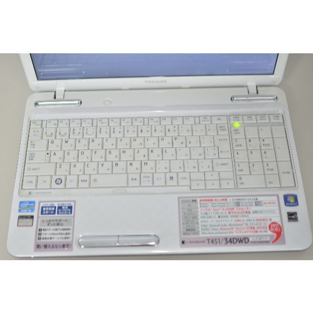 爆速SSD256GB 東芝 T451/34DWD i3-2330M/メモリ4GB