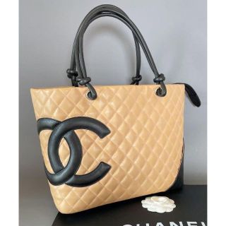 シャネル(CHANEL)のフミ様専用 シャネル CHANEL カンボンライン トートバッグ ベージュ(トートバッグ)