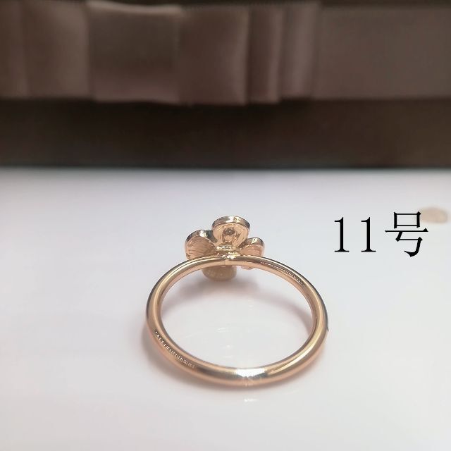 tt11024閉店セールリング11号リング個性黒花リング レディースのアクセサリー(リング(指輪))の商品写真