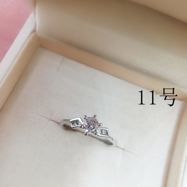 tt11028閉店セールリング11号リング一粒石リングczダイヤモンドリング レディースのアクセサリー(リング(指輪))の商品写真