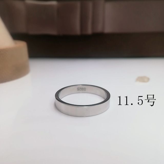 tt11035閉店セールリング11.5号リング表面無印リング裏側S925刻印 レディースのアクセサリー(リング(指輪))の商品写真