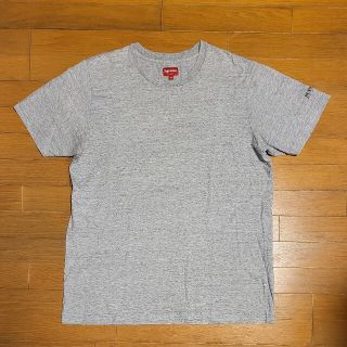 シュプリーム(Supreme)のシュプリーム　霜降りグレー　半袖Tシャツ　刺繍ロゴ　XL(Tシャツ/カットソー(半袖/袖なし))