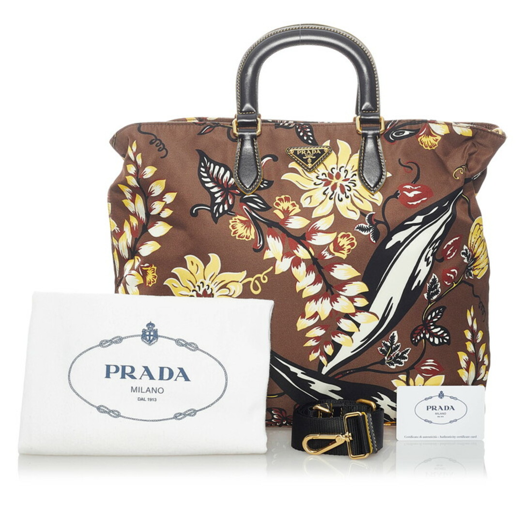 PRADA   美品 プラダ フラワー ハンドバッグ ショルダーバッグ 2WAY