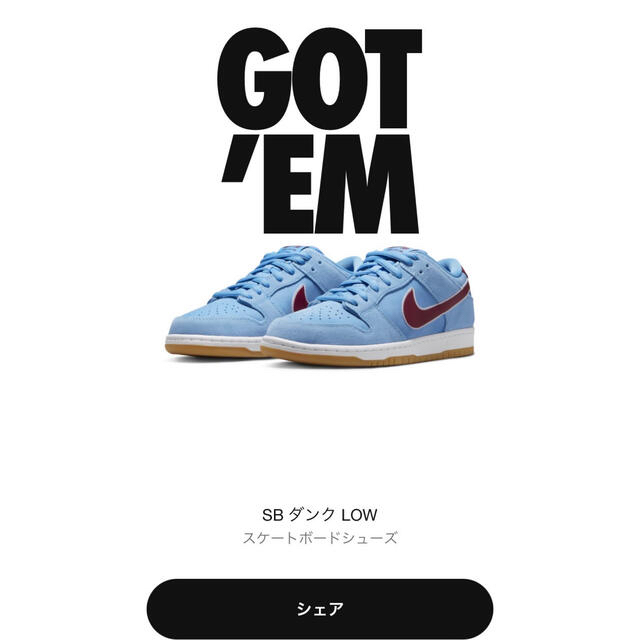 NIKE SBダンクLow Valor Blue and Team Maroonスニーカー