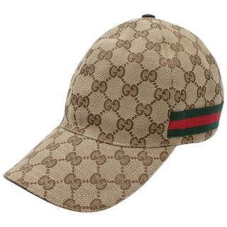 グッチ(Gucci)のグッチ GGキャンバス ベースボールキャップ ベージュ 40802023686(キャップ)