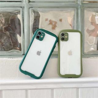 iPhoneケース 耐衝撃 アイフォンケース 11promax 緑 クリアF iPhoneケース 耐衝撃 アイフォンケース 11promax 緑 クリアF