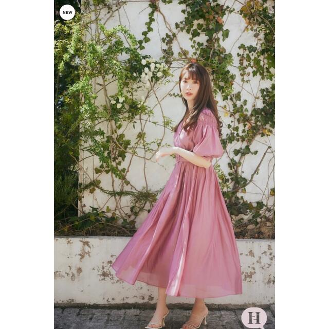 Her lip to(ハーリップトゥ)のherlipto airy volume sleeve dress レディースのワンピース(ロングワンピース/マキシワンピース)の商品写真