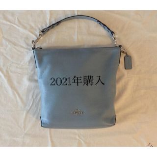 コーチ(COACH) 本革 ショルダーバッグ(レディース)(ブルー・ネイビー ...