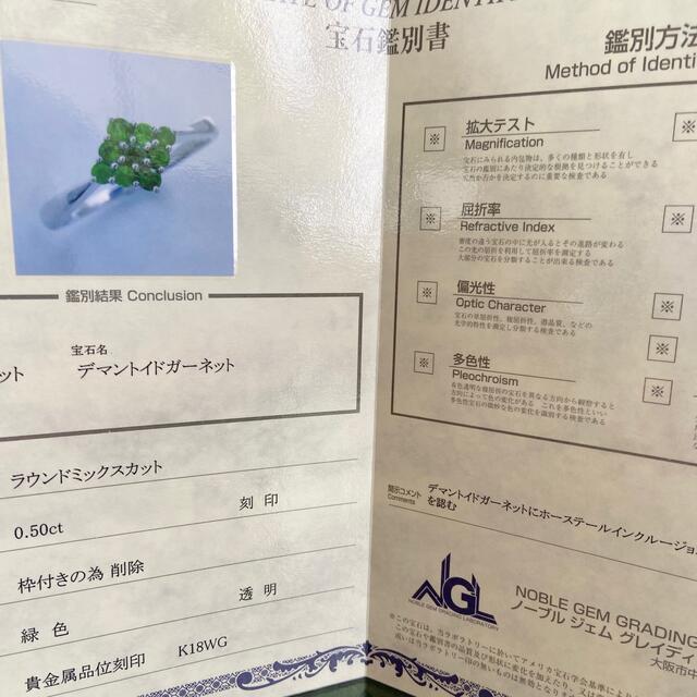 天然非加熱 デマントイドガーネット 計0.50ct『ホーステール表記』