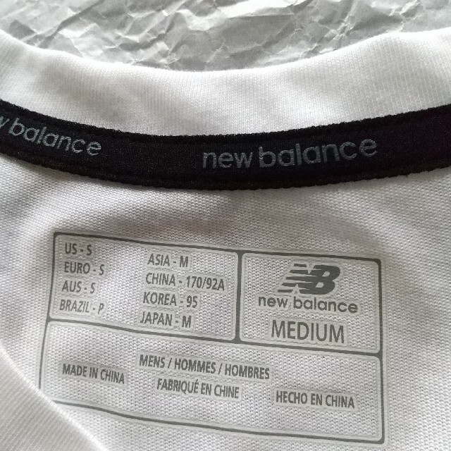 New Balance(ニューバランス)の新品new balanceTシャツ メンズ 半袖 吸湿速乾 ランニング 白 スポーツ/アウトドアのランニング(ウェア)の商品写真