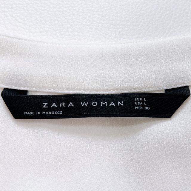 ZARA WOMAN Vネック ジョーゼット ブラウス