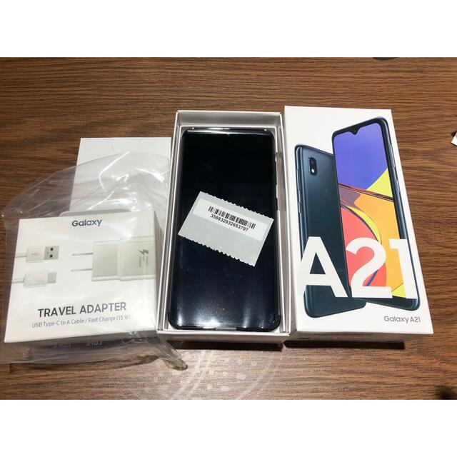 Galaxy(ギャラクシー)のGALAXY A21 (SCV49)ブラック 新品未使用 スマホ/家電/カメラのスマートフォン/携帯電話(スマートフォン本体)の商品写真