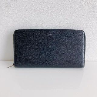 セリーヌ(CELINE)のセリーヌ ラウンドファスナー長財布 レザー 黒×イエロー CELINE(財布)