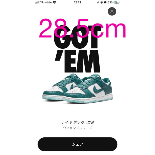 NIKE(ナイキ)のNIKE ダンク LOWウィメンズ ダンク ロー "オーシャン" レディースの靴/シューズ(スニーカー)の商品写真