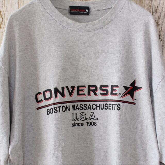 CONVERSE(コンバース)の【美品】90s converse コンバース 半袖Tシャツ グレー L 古着 メンズのトップス(Tシャツ/カットソー(半袖/袖なし))の商品写真