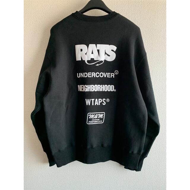 RATS FULL BLOOD CREW NECK SWEAT黒M新品キムタク