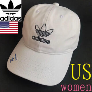 アディダス(adidas)のレア 新品 アディダス USA レディース 白 キャップ 帽子(キャップ)