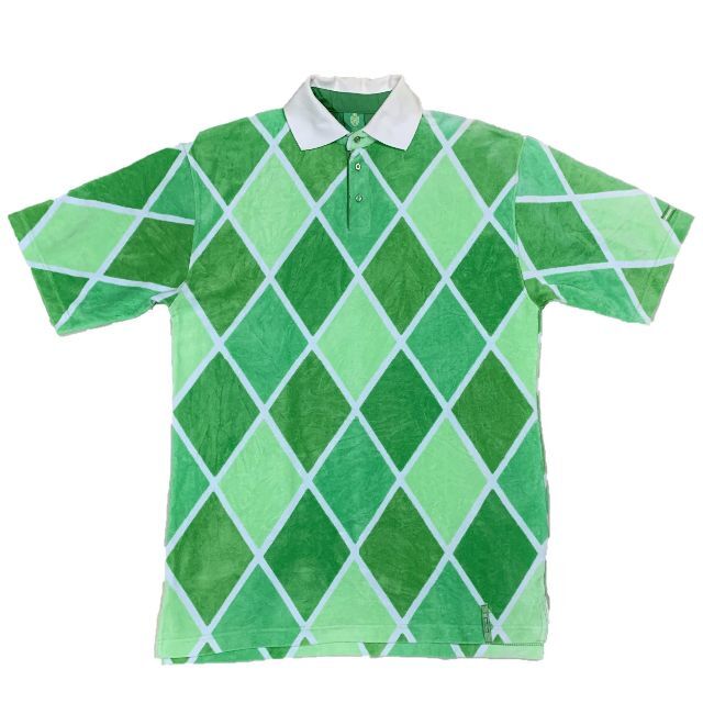 バーフォックス ダイヤ柄 S/S 半袖 ポロシャツ グリーン XL