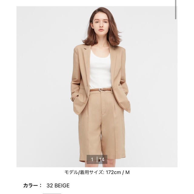 UNIQLO UNIQLO ユニクロ リネンブレンドジャケット Mの通販 by choco shop｜ユニクロならラクマ