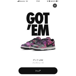 ナイキ(NIKE)のNike Dunk Low Graffiti "Pink/Black" 27.5(スニーカー)