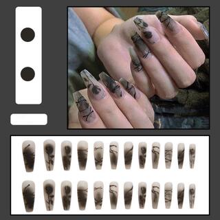 ネイルチップ ネイル 付け爪 つけ爪 スカルプ 韓国 量産型 地雷 現品 コスメ/美容のネイル(つけ爪/ネイルチップ)の商品写真