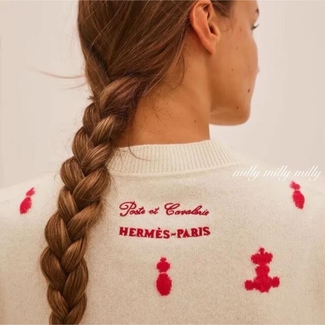 ブティック 新品タグ付【HERMES】2021サーベル飾袋カシミヤ