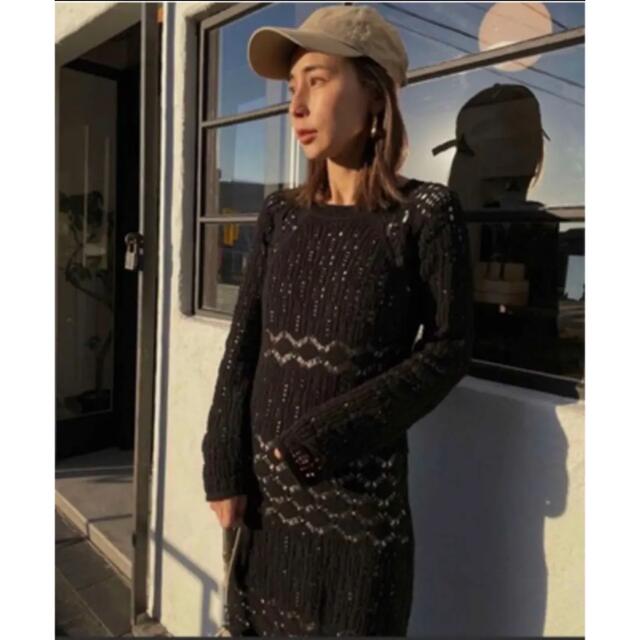 Ameri VINTAGE(アメリヴィンテージ)のpmpm様専用♡CROCHET RAGLAN LONG DRESS レディースのワンピース(ロングワンピース/マキシワンピース)の商品写真