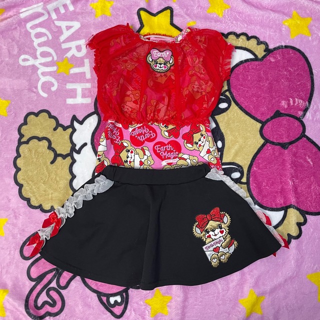 EARTHMAGIC(アースマジック)のアースマジック ラブレター コーデセット♡ キッズ/ベビー/マタニティのキッズ服女の子用(90cm~)(Tシャツ/カットソー)の商品写真