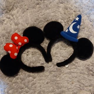 ディズニー(Disney)のゆんさん専用　ミッキー　ミニー　カチューシャ　美品(キャラクターグッズ)