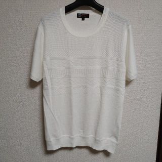 エムケーミッシェルクラン(MK MICHEL KLEIN)のMICHAEL KLEIN  ミシェルクラン　織柄　サマーニット(Tシャツ/カットソー(半袖/袖なし))